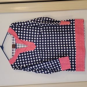 Haley size 4 Blue White Pink Tunic Cotton Top